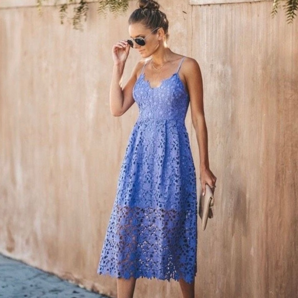 ASTR the Label Lace A Line Midi Dress XS